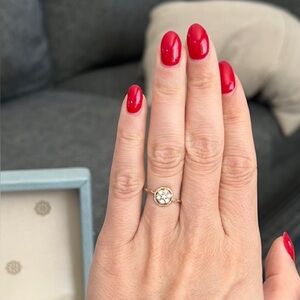 14K Rose Gold diamond ring